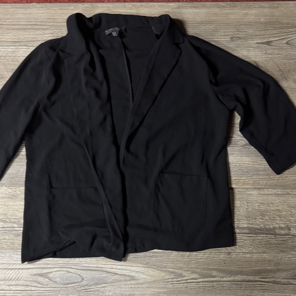 Forever 21 Black Open Front Blazer